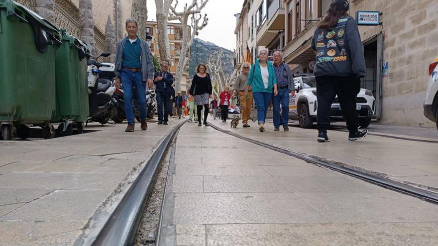 Sóller mejora la seguridad del paso del tranvía en el centro.