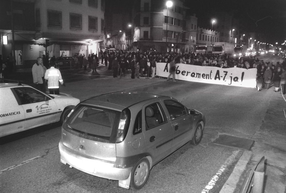 Hace 20 en Sagunt. La Coordinadora per l'alliberament de la A-7 exigía el traslado del peaje, para evitar los continuos accidentes y el paso de 10.000 camiones diarios en la N-340 a su paso por Sagunt.