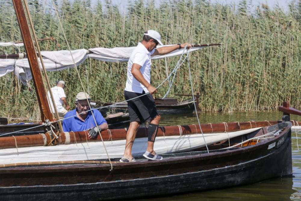 Regata-exhibición de vela latina en l'Albufera