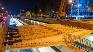 La ronda de Dalt inicia dos semanas de cortes nocturnos para colocar el techo de un nuevo tramo cubierto en Vall d’Hebron
