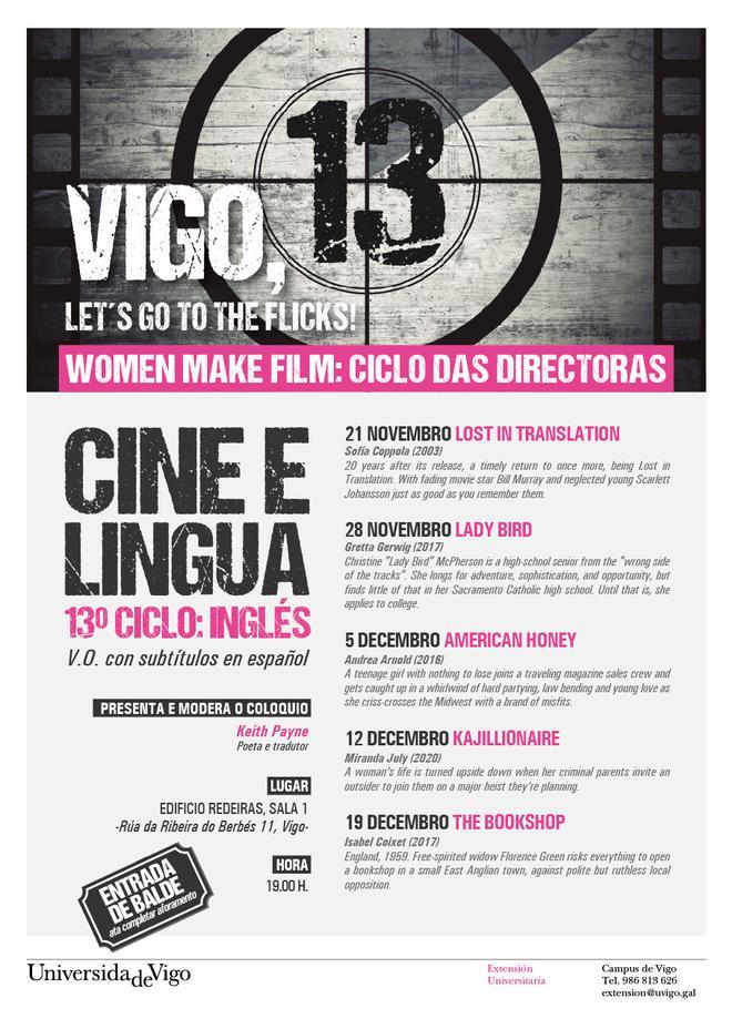Cartel con la programación completa del ciclo de cine.
