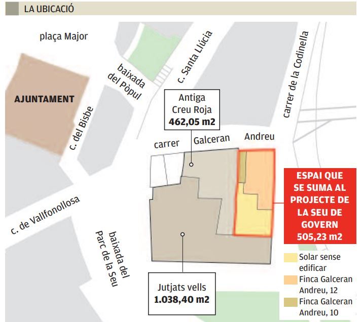 La ubicació de la futura seu de la Generalitat a Manresa