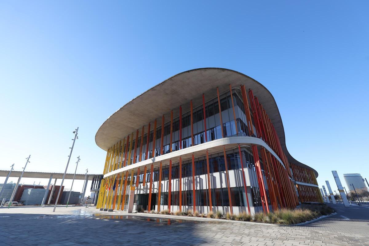 El ‘cacahuete’ de la Expo donde se va a instalar el laboratorio de empleo del Inaem, en los edificios 0A y 0B.