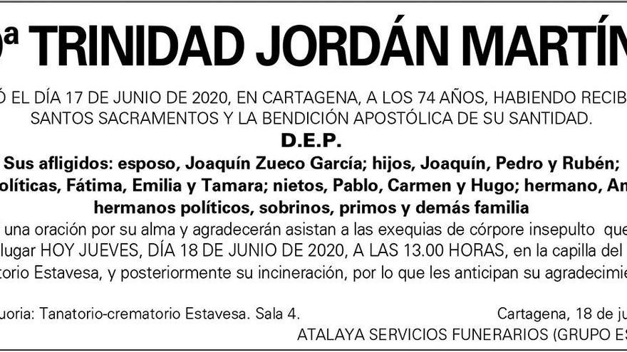 Dª Trinidad Jordán Martínez