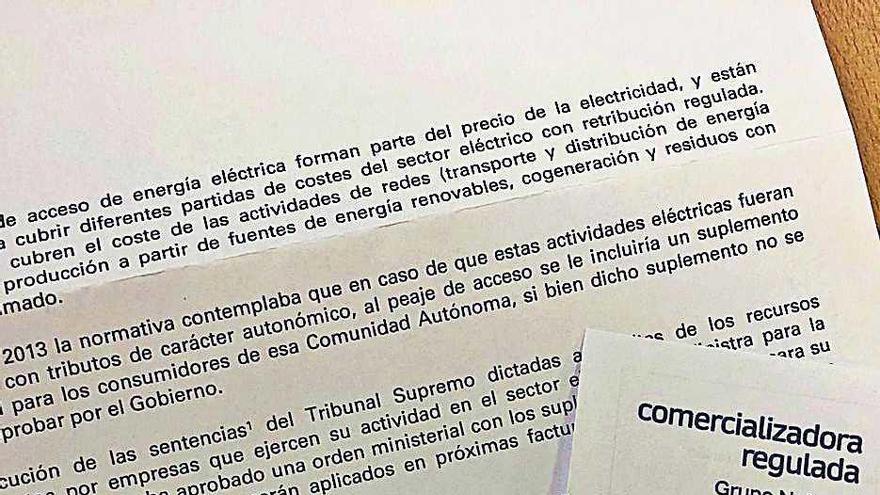 La refacturación de la luz por los impuestos de la Xunta encarece un 7% el recibo