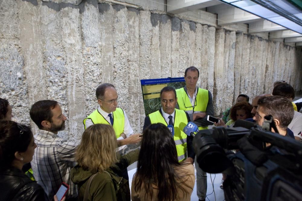 Visita del presidente del Adif a las obras del soterramiento de Feve en Langreo