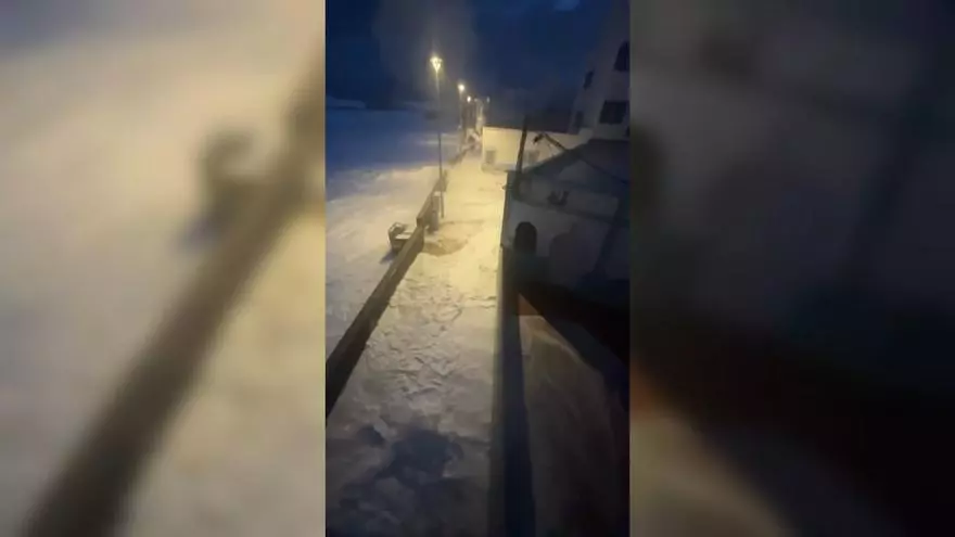 Temporal de mar en El Agujero, en Gáldar, por la borrasca Emilia