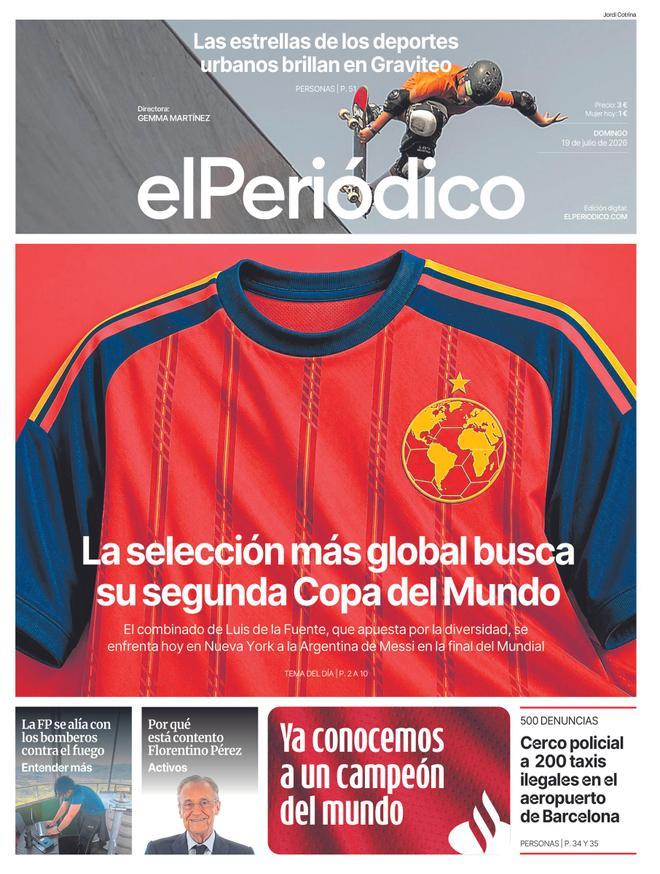 La portada de EL PERIÓDICO del 19 de julio de 2026