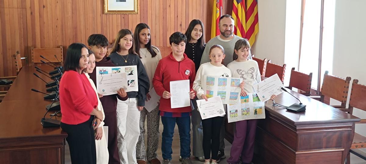 Entrega de los premios del concurso de 'Auques i Glosses' en el que participan los escolares del municipio.