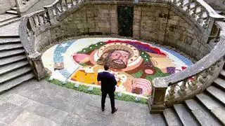 Más de ochenta colores en cien metros cuadrados de arte floral para el Apóstolo