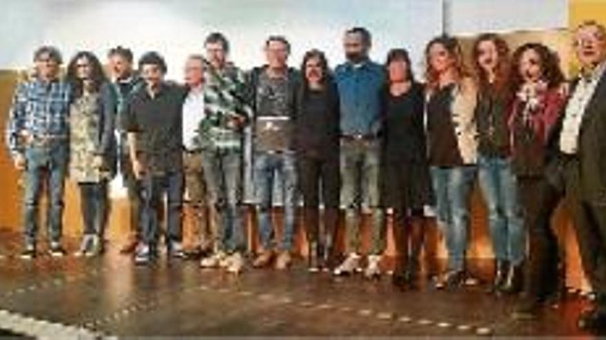 Candidats d&#039;ERC, amb el diputat Dionís Guiteras a l&#039;esquerra