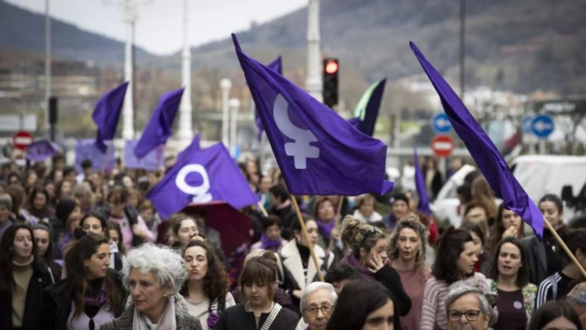 Foto de archivo de una manifestación por el 8M, Día Internacional de la Mujer.