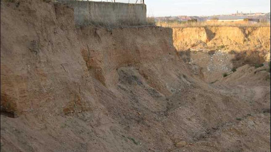 Zona afectada por la extracción de áridos que ha denunciado una asociación medioambiental