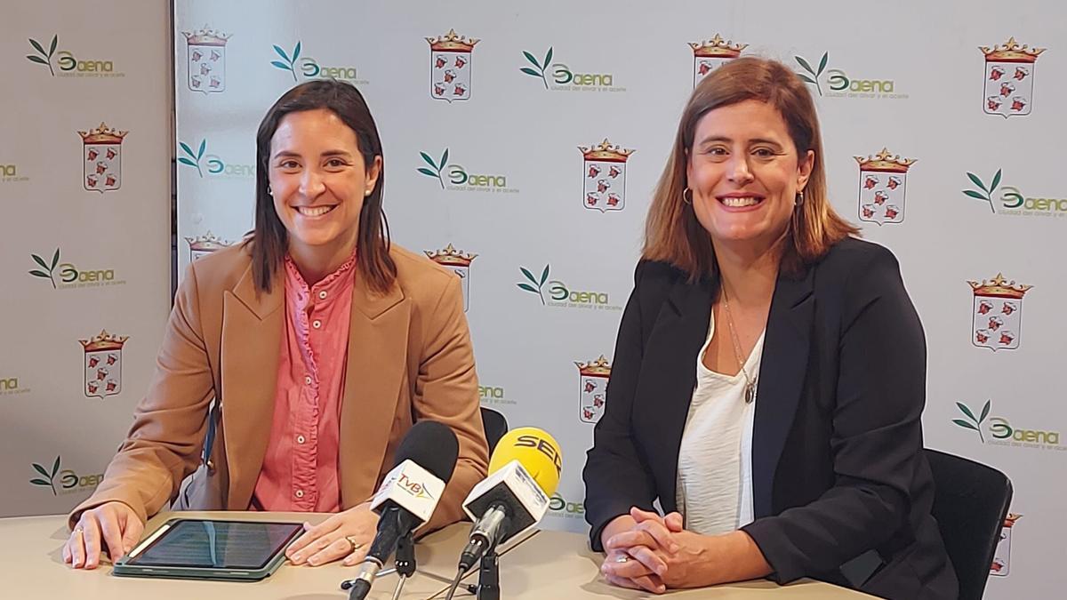 Cristina Casanueva y Cristina Piernagorda, este lunes en Baena.