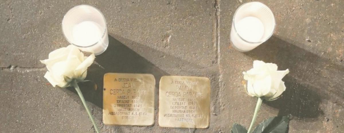 Llambordes de record de la memòria dels que van ser víctimes dels camps de concentració del nazisme