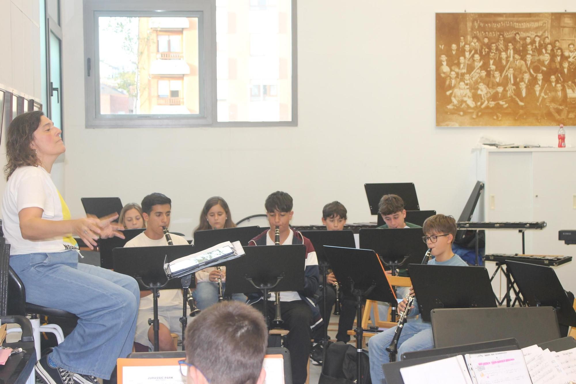 Ensayo de la Banda de Música de Siero