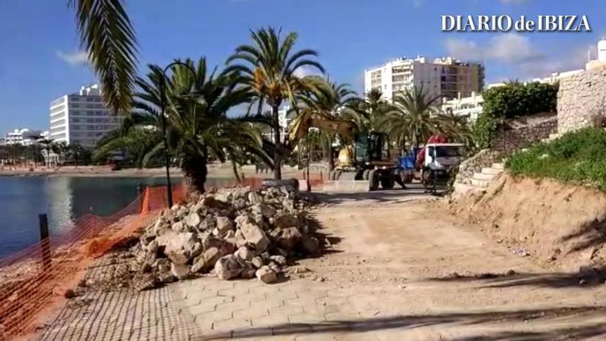 Visita institucional a la obras del paseo de ses Figueretes