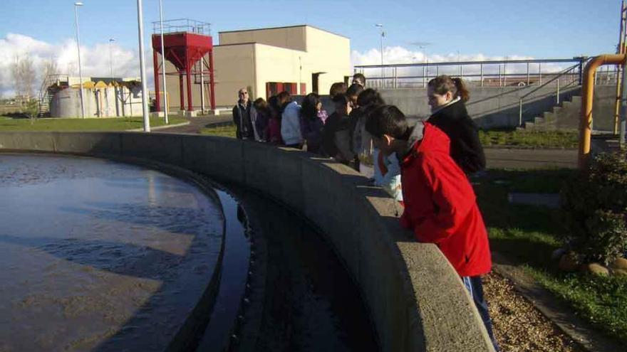 Vista de las instalaciones de la depuradora de aguas residuales de Zamora capital.