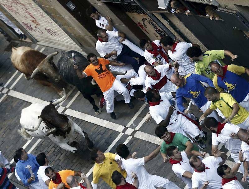 Penúltimo encierro de las fiestas de San Fermín