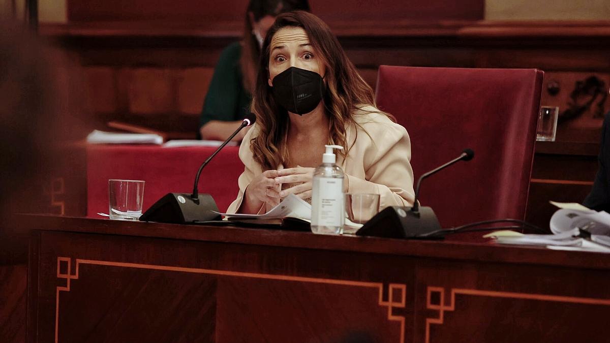 La socialista Patricia Hernández, durante una de sus intervenciones.