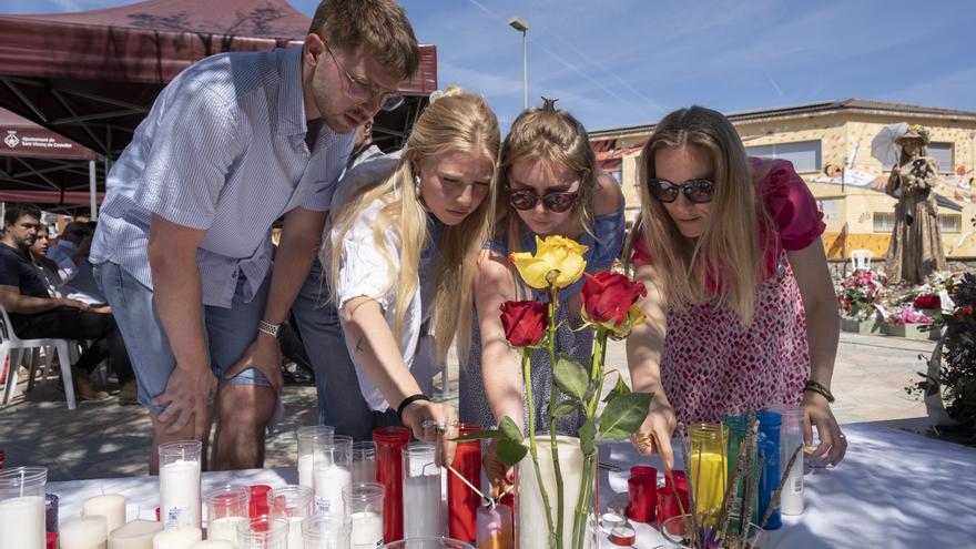 Centenars de persones acomiaden Oriol Sardà a Sant Vicenç de Castellet