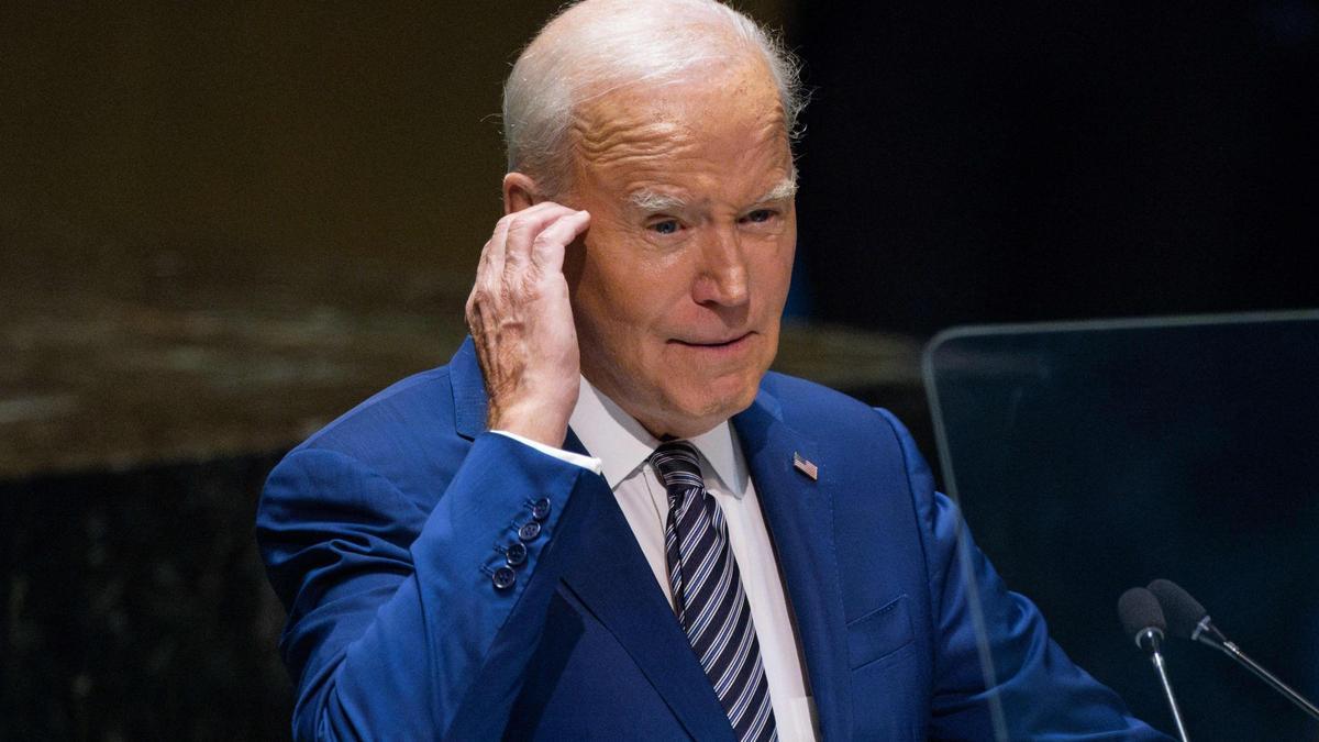 El presidente de EEUU, Joe Biden, durante su intervención en la Asamblea General de Naciones Unidas, este martes.