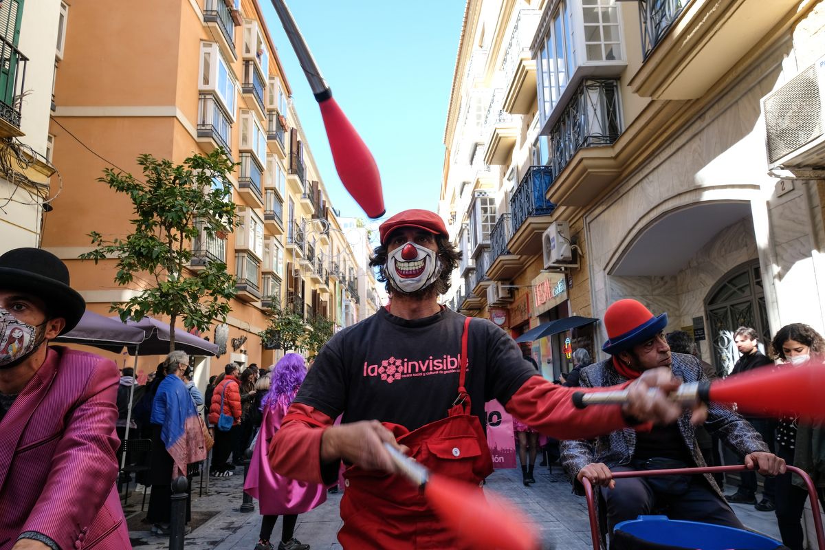 Manifestación en contra del desalojo de La Casa Invisible