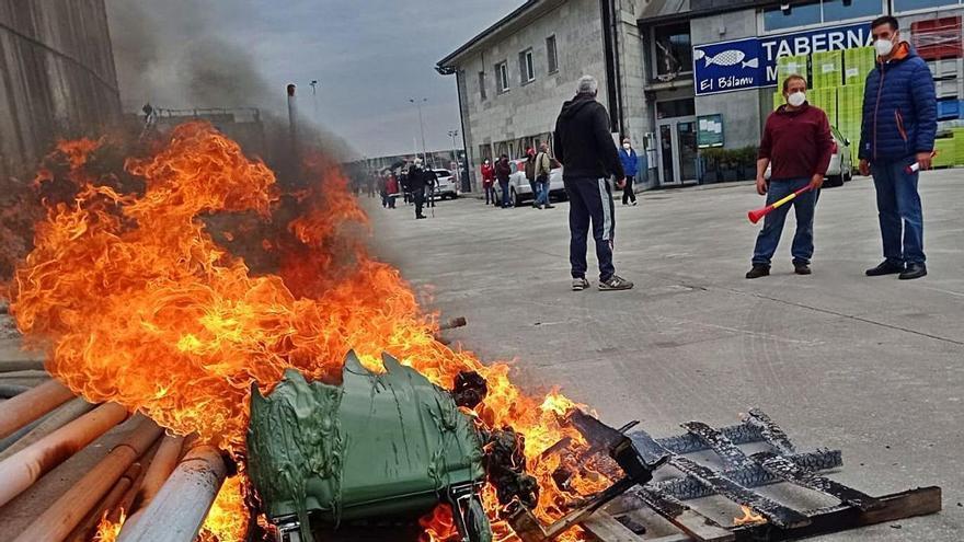 Protesta de pescadores.