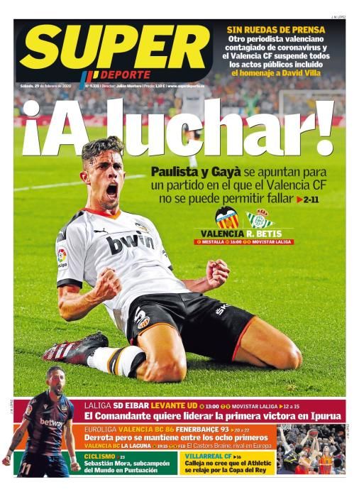 Portada SUPERDEPORTE sábado 29 febrero 2020