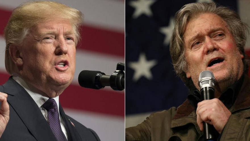 Donald Trump y Steve Bannon.