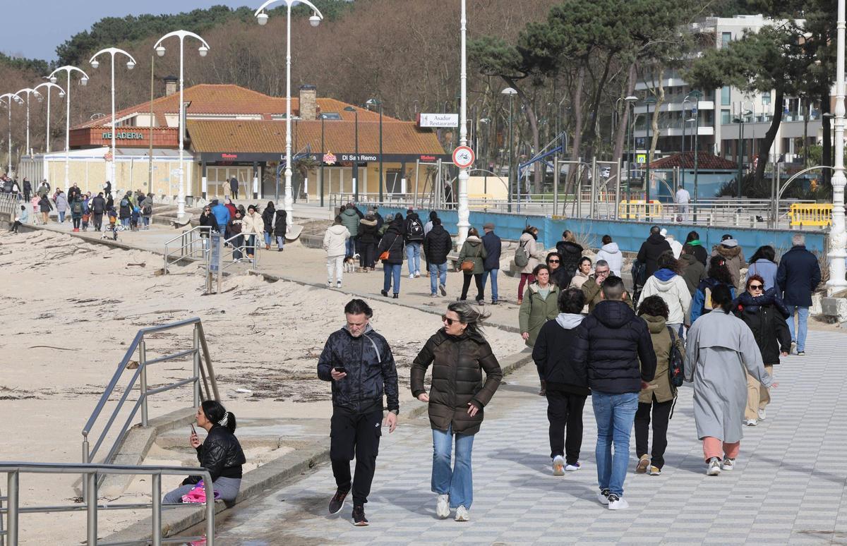El paseo de Samil, esta mañana.