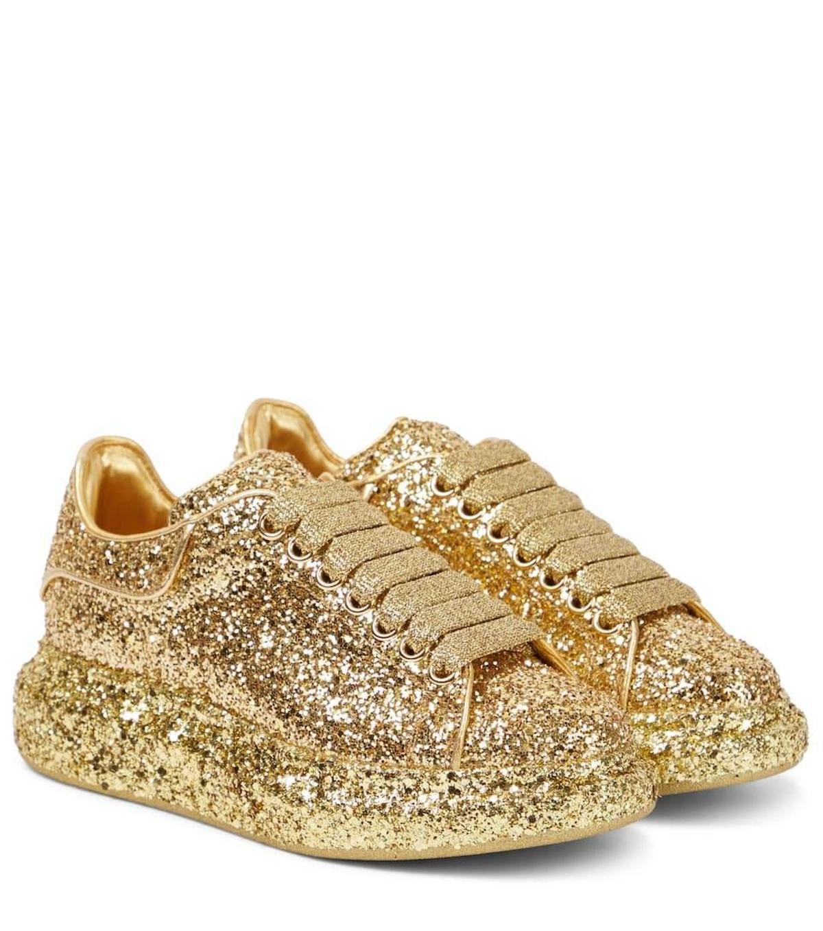 Zapatillas oversized con purpurina de Alexander McQueen