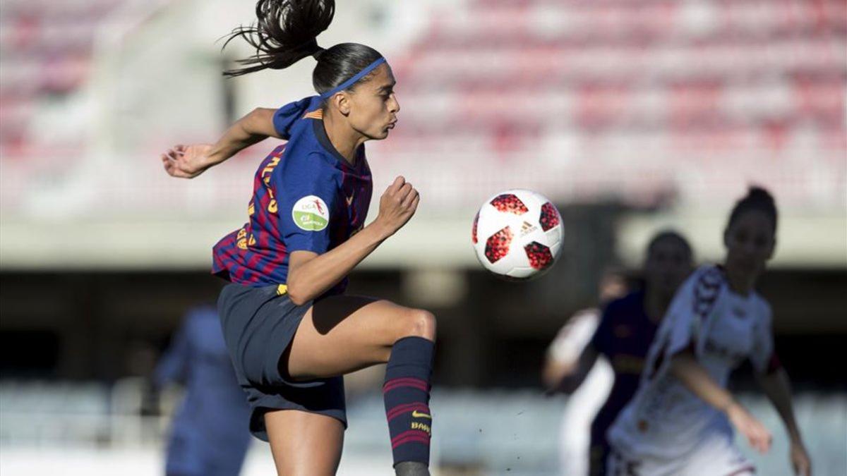 Andressa Alves cumple su tercera temporada en el Barcelona