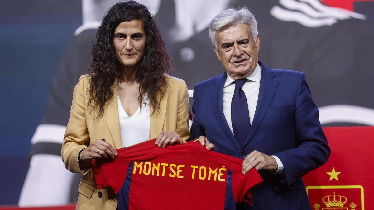 Presentación de Montse Tomé como nueva seleccionadora femenina