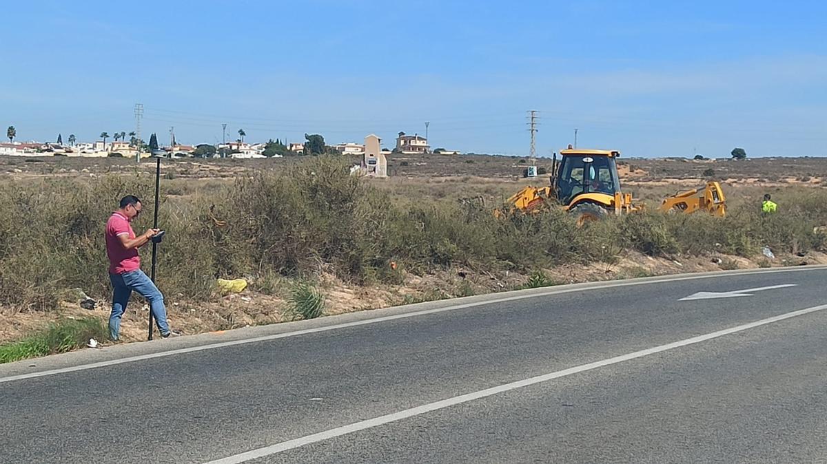 Obras del sector junto a la calle José Carreras frente a Jardín del Mar donde está instalado el principal acceso a la actuación