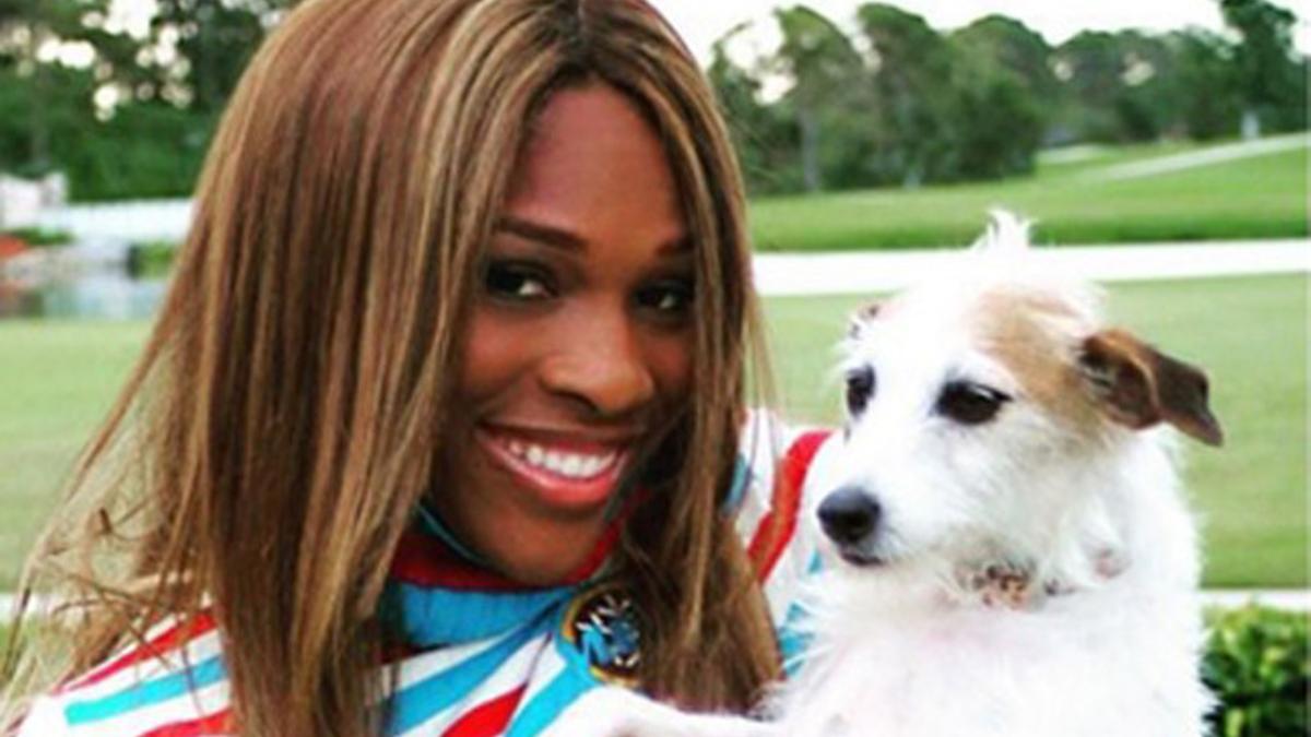 Serena Williams, con su perra Jackie