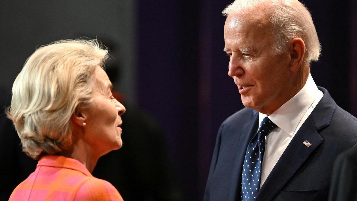 G20-SUMMIT/ Ursula von der Leyen junto a Joe Biden.