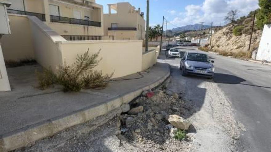 Una de las calles del sector Montíboli de La Vila Joiosa.