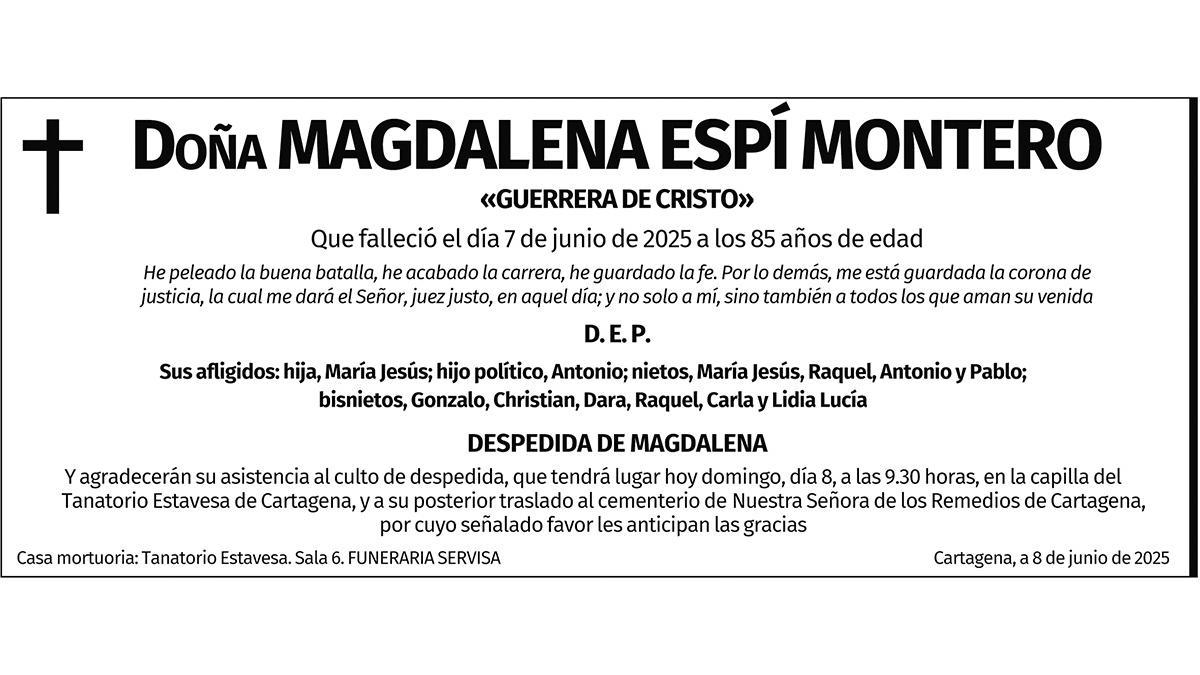 Dª Magdalena Espí Montero