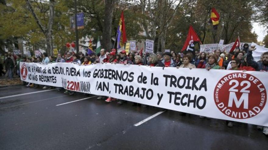 Las &#039;Marchas de la Dignidad&#039; recorren las calles de España