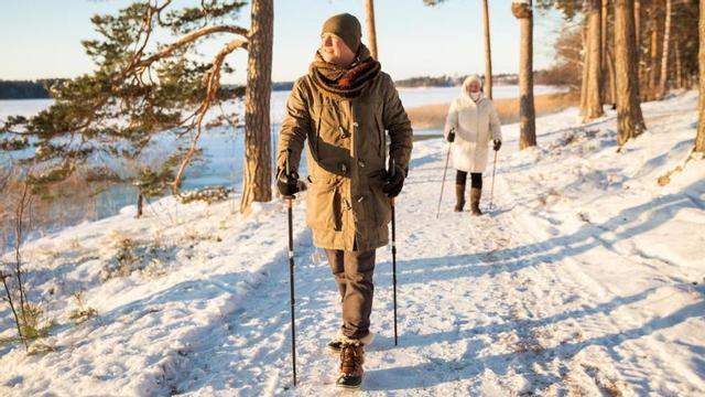 Nordic walking.