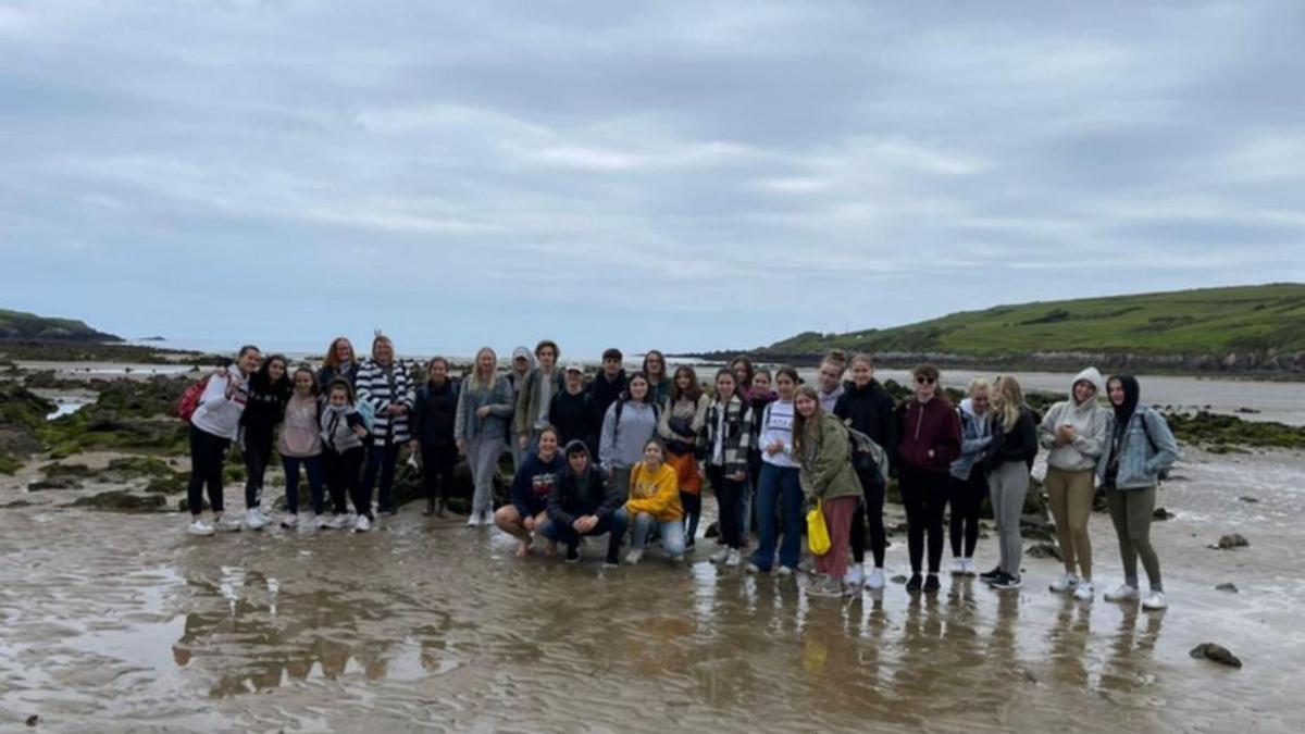 Los alumnos en su salida a Gijón. | E. P.