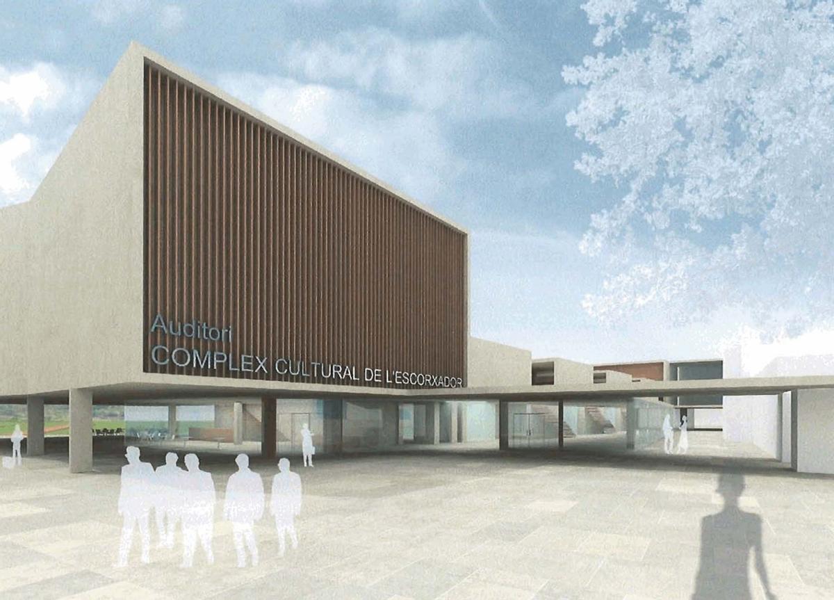 Model simulat de l'auditori que s'havia plantejat a l'antic escorxador