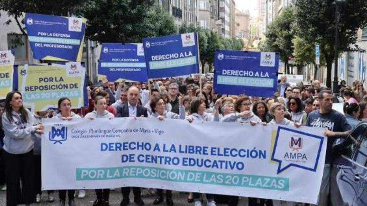Una de las protestas organizadas por las familias del centro, en mayo de 2025.