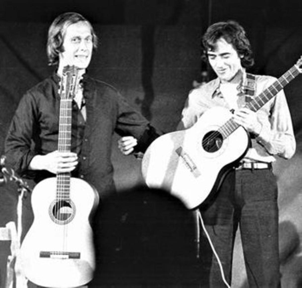 Paco de Lucía, amb Joan Manuel Serrat, el 1986.