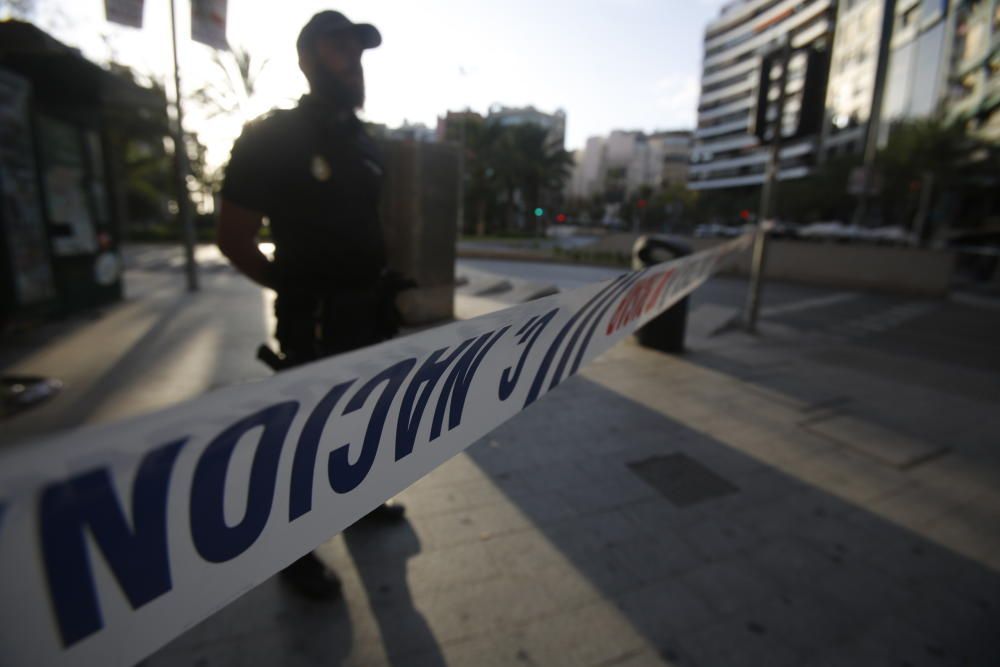 Una falsa alarma con una mochila sospechosa bloquea el centro de Alicante