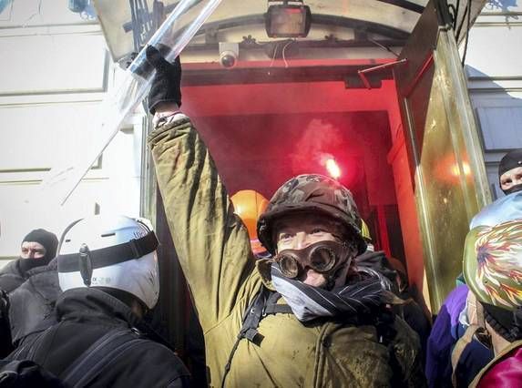 Las imágenes de los disturbios en Kiev