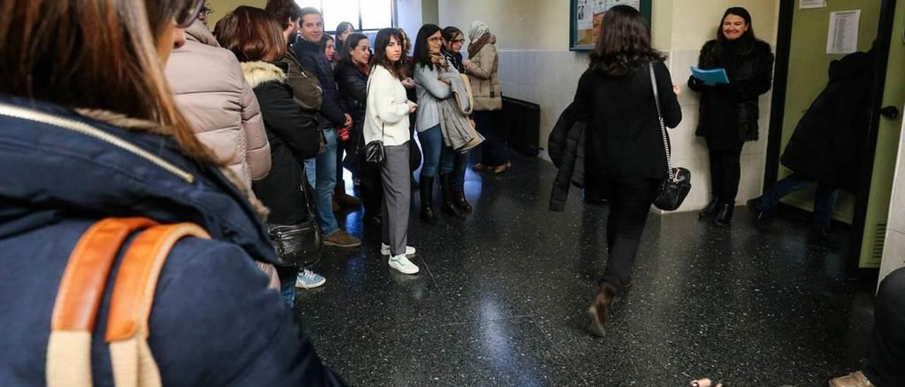 Participantes en una de las últimas oposiciones para optar a una plaza de médico en el Sespa.