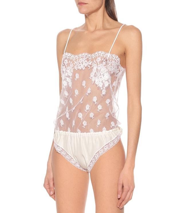 Body transparente de encaje, de Stella McCartney