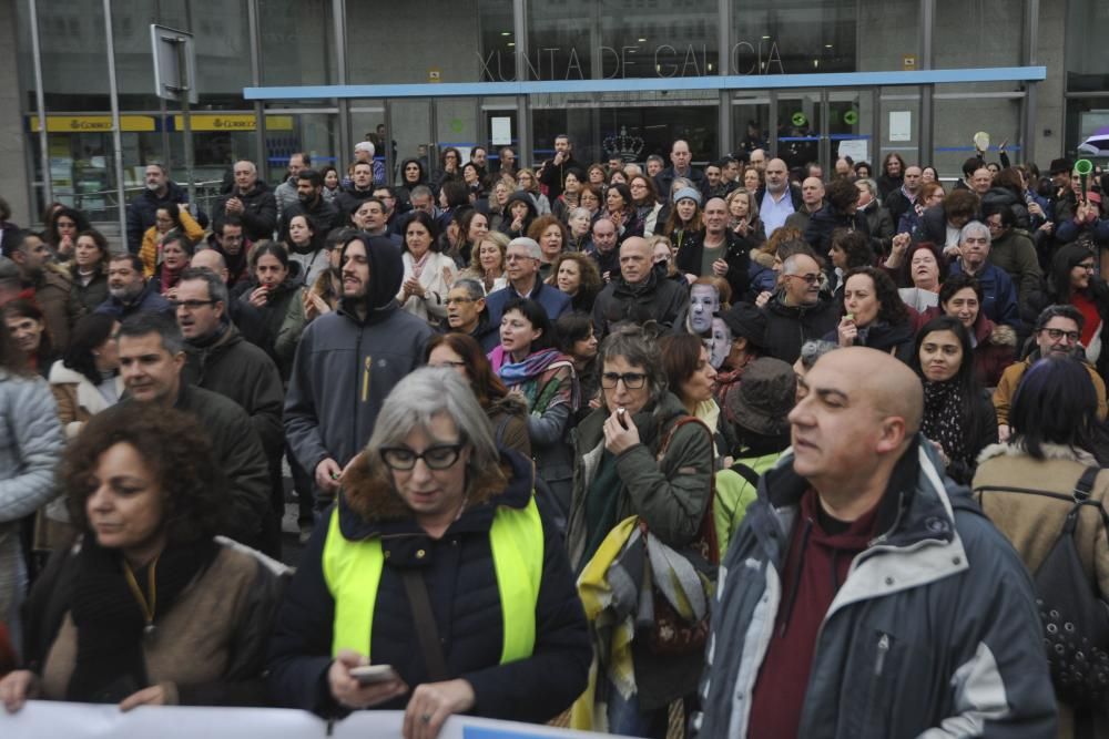 El seguimiento de esta nueva jornada de paro es de "prácticamente" el 90% según los sindicatos mientras que la Xunta lo rebaja al 40,3%.